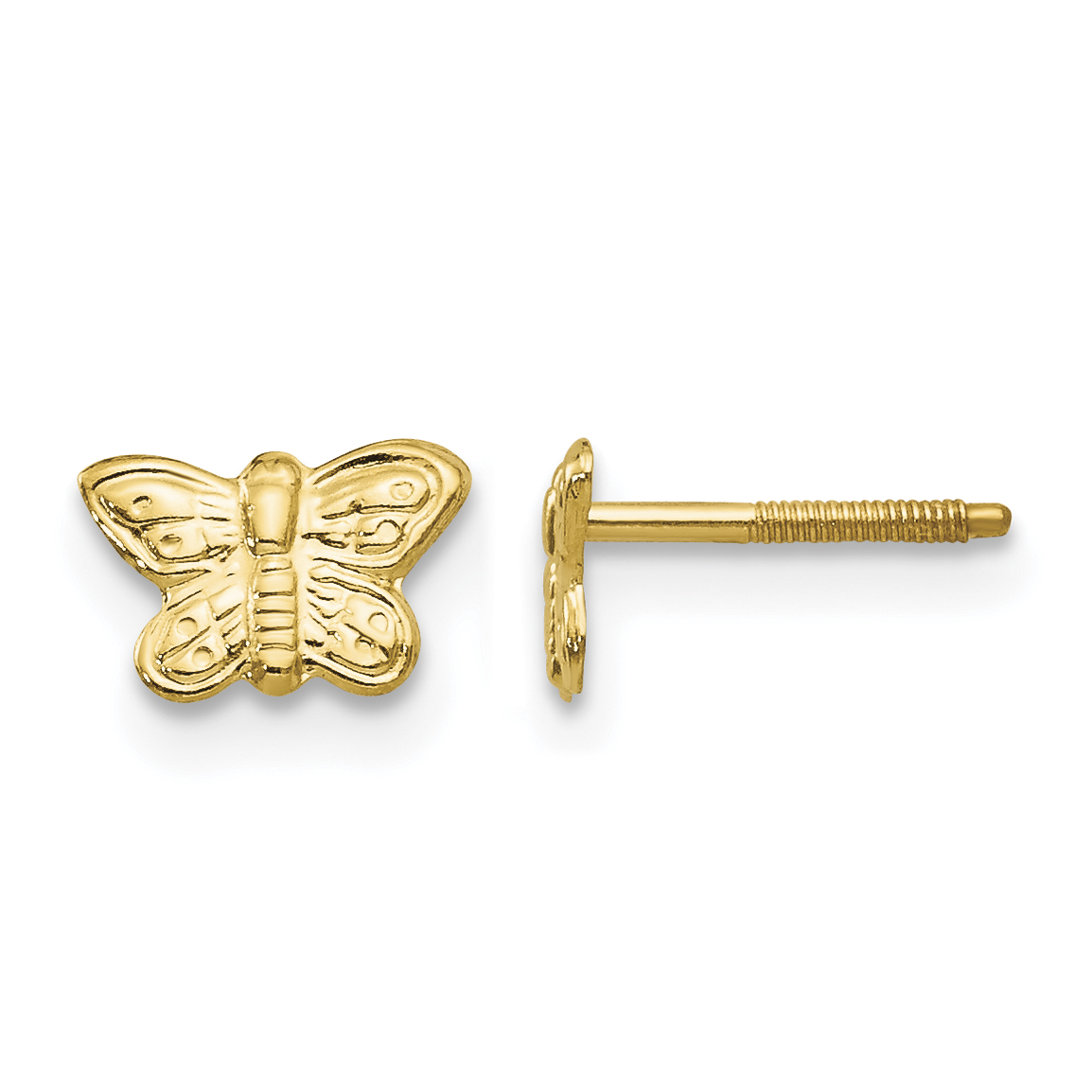 14k Madi K Polished Butterfly Screwback Earrings (SE294)