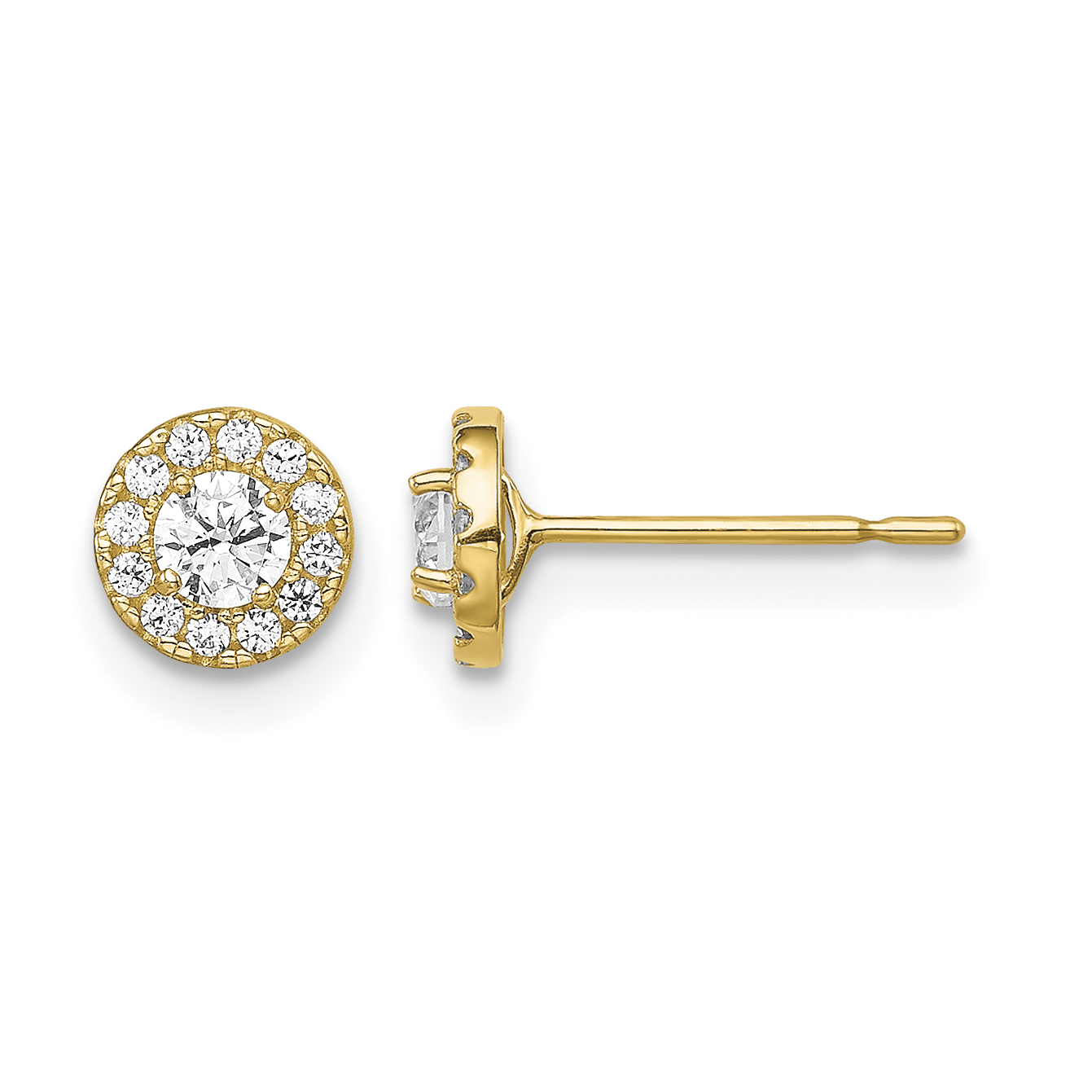 14k Madi K CZ CirclePost Earrings (SE2980)