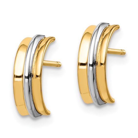 14k w/Rhodium Madi K Post Earrings