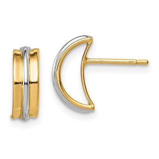 14k w/Rhodium Madi K Post Earrings