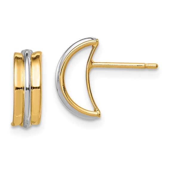 14k w/Rhodium Madi K Post Earrings