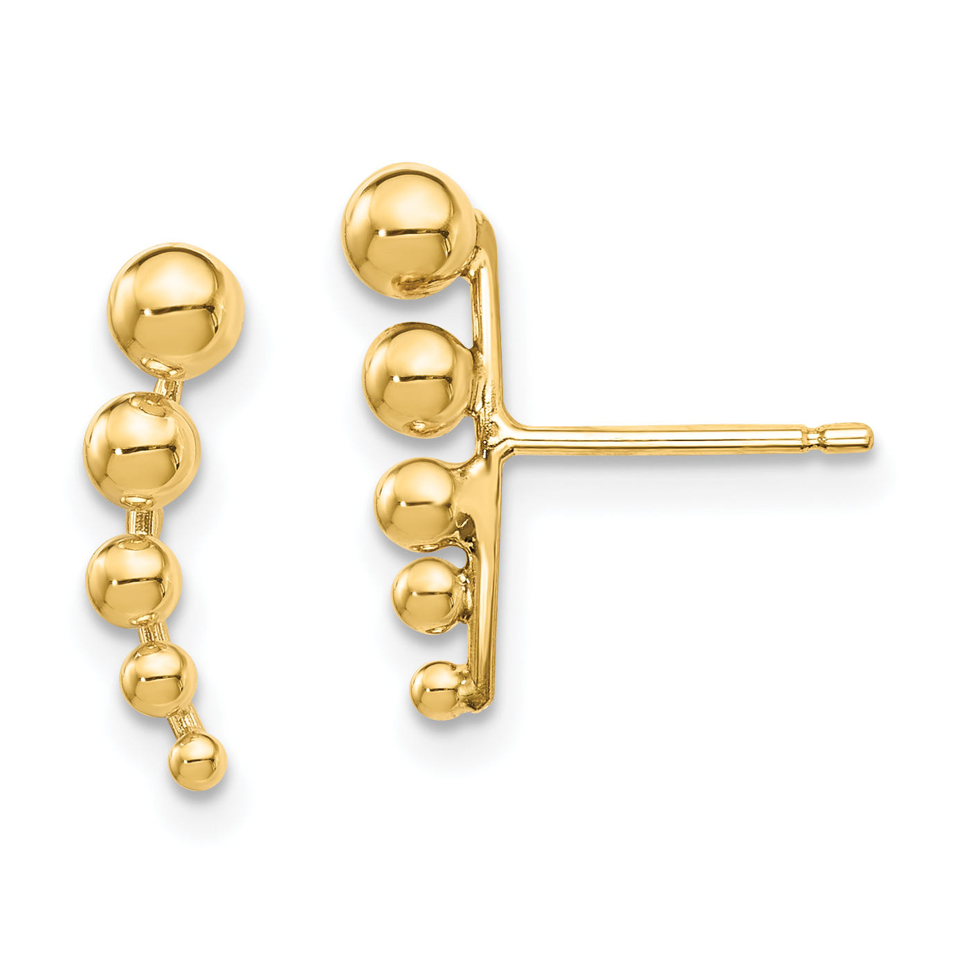 14k Madi K Graduated Ball Post Earrings (SE2988)