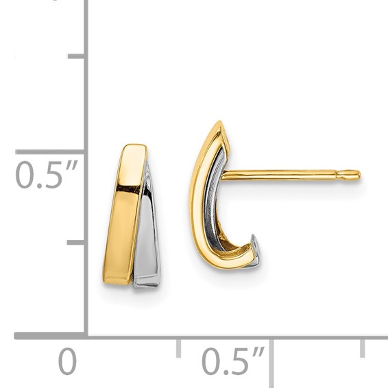 14k w/Rhodium Madi K Post Earrings