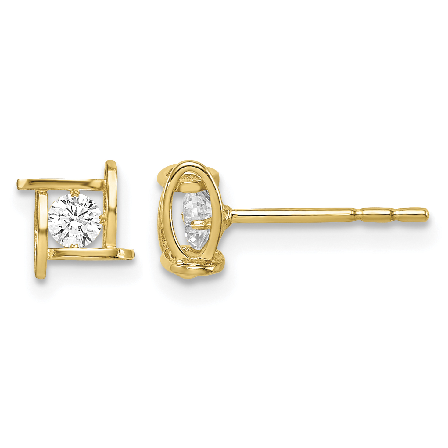 14k Madi K CZ Square Post Earrings (SE2994)