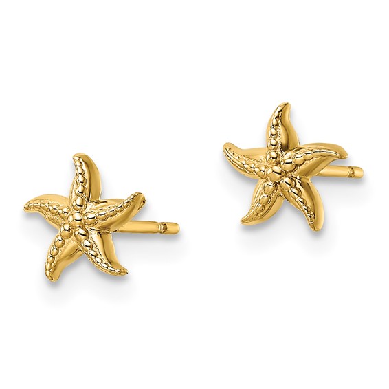14k Madi K Starfish Childrens Post Earrings