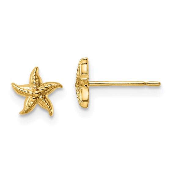 14k Madi K Starfish Childrens Post Earrings