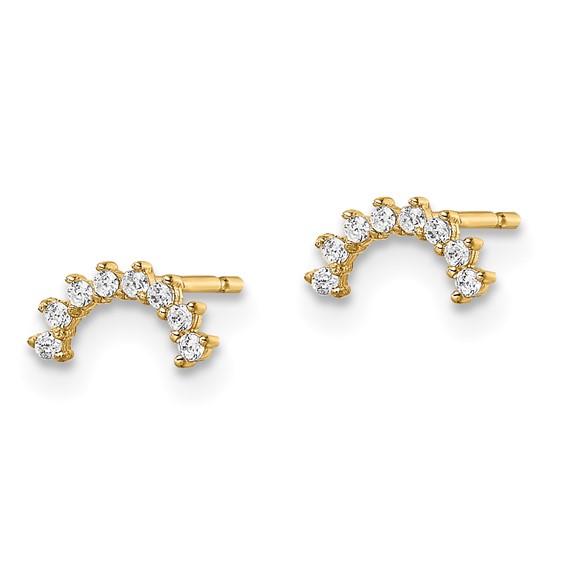 14k Madi K CZ Arch Post Earrings