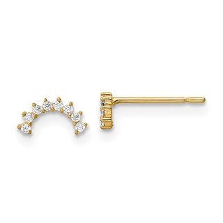 14k Madi K CZ Arch Post Earrings
