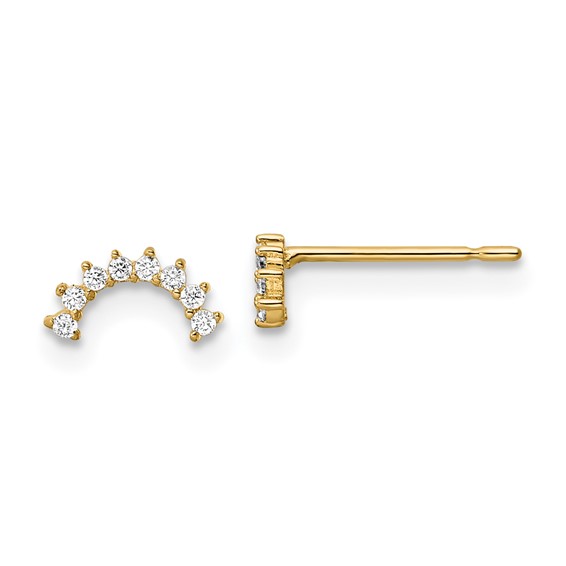14k Madi K CZ Arch Post Earrings