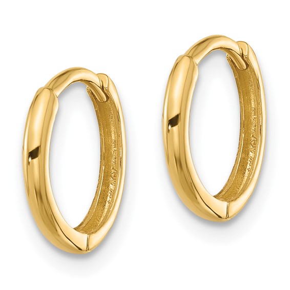 14k Madi K Polished 1.45x12mm Hinged Hoop Earrings