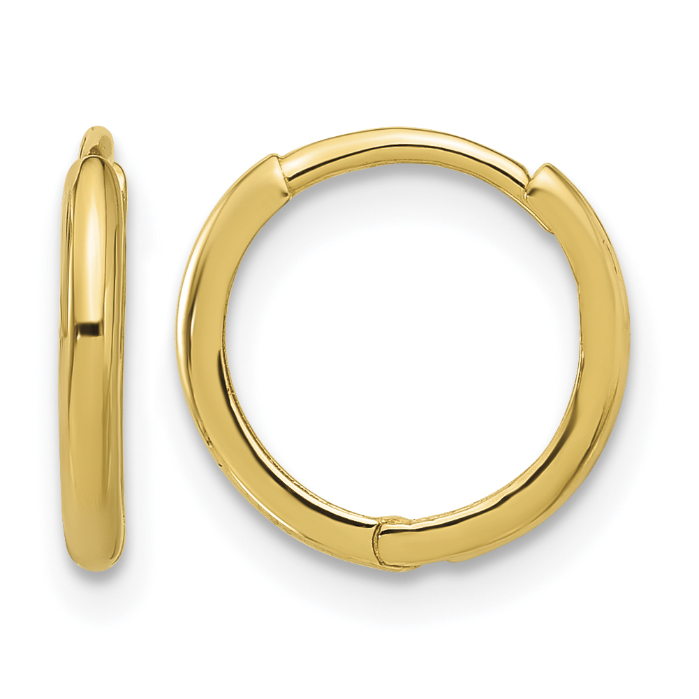 14k Madi K Polished 1.45mm Hinged Huggie Hoop Earrings (SE3071)