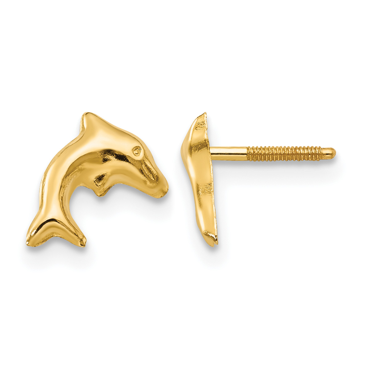 14k Madi K Sm. Dolphin Earrings (SE310)