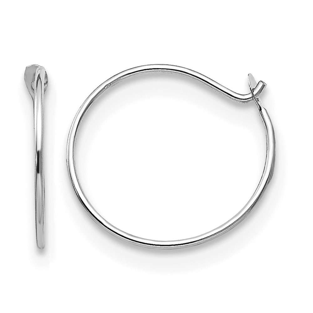 14k White Gold Madi K Sm. Endless Hoop Earrings (SE337)