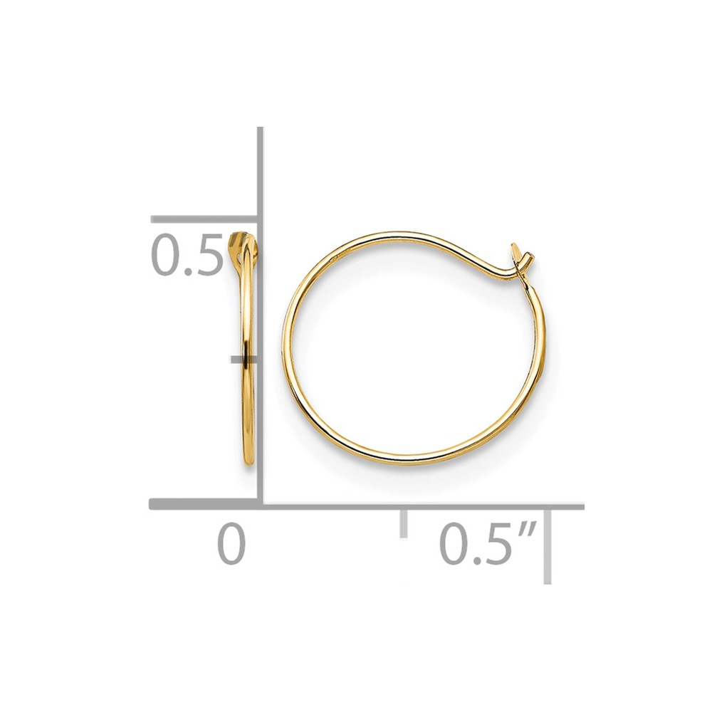 14k Madi K Sm. Endless Hoop Earrings (SE338)