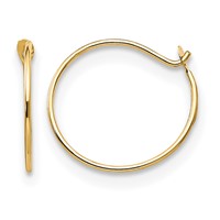 14K Yellow Gold Madi K Small 1x9mm Endless Hoop Earrings view 1