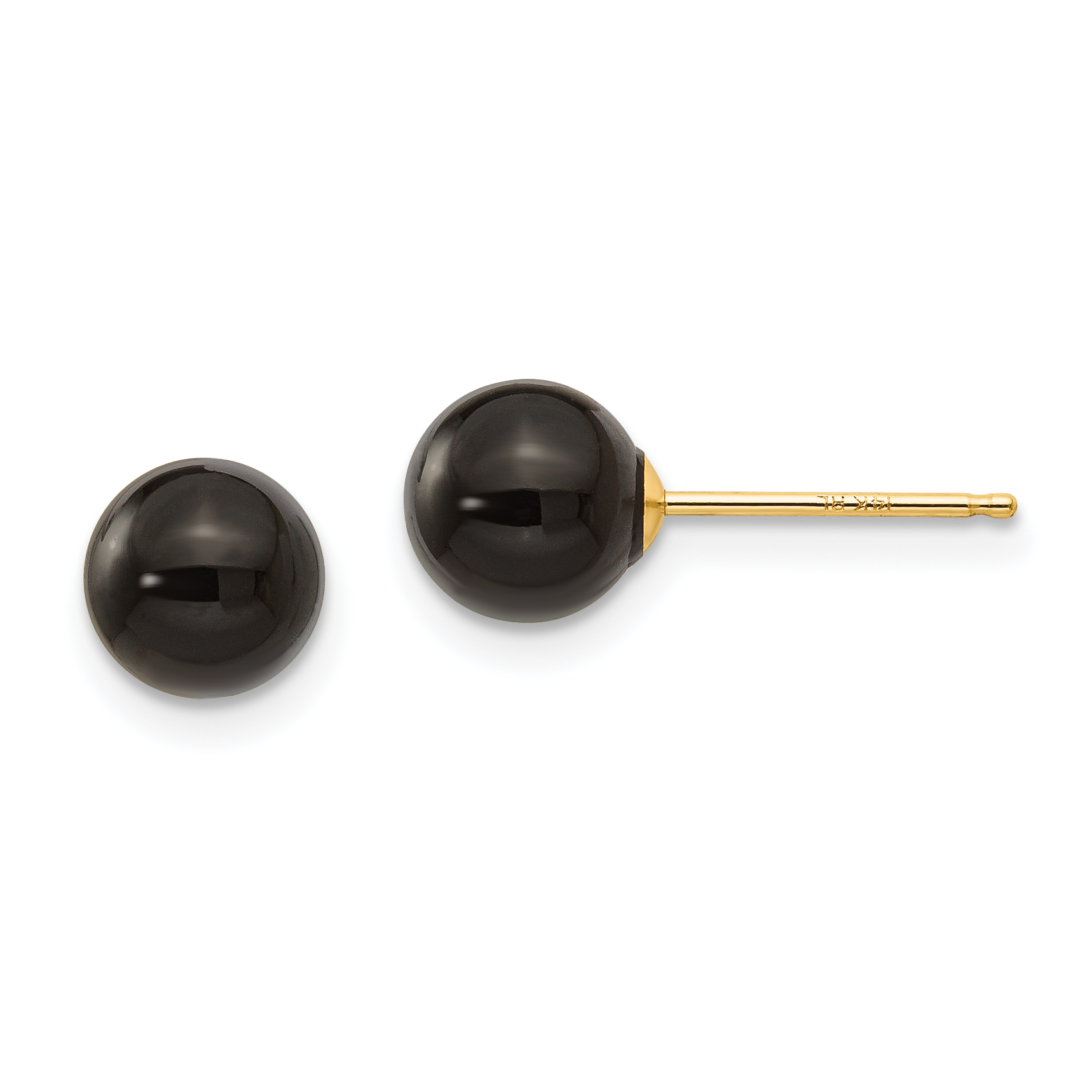 14k Madi K Onyx Bead Earrings (SE369)