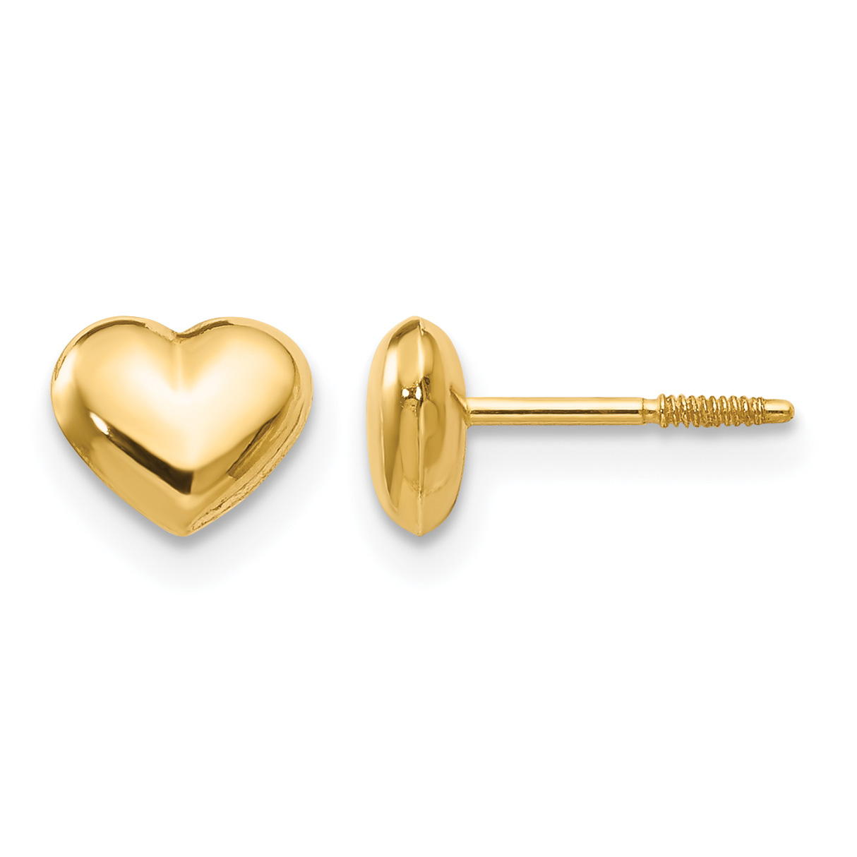 14k Madi K Sm. Puffed Heart Earrings (SE434)