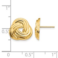 14K Yellow Gold Madi K Love Knot Post Earrings view 4