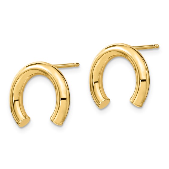 14k Horse Shoe Designer Earring
