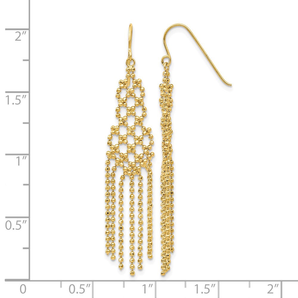 14K Bead Chain Earrings (SF1643)