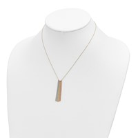 14K Tri-color Dangle Chain Necklace Plus 2 Inch Extender, 16" view 4