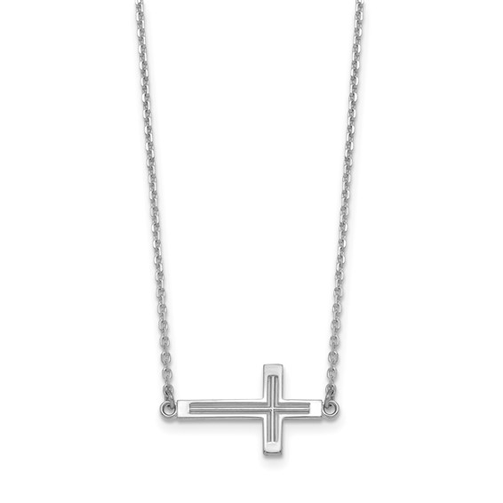 Gold Cut-out Cross Necklace