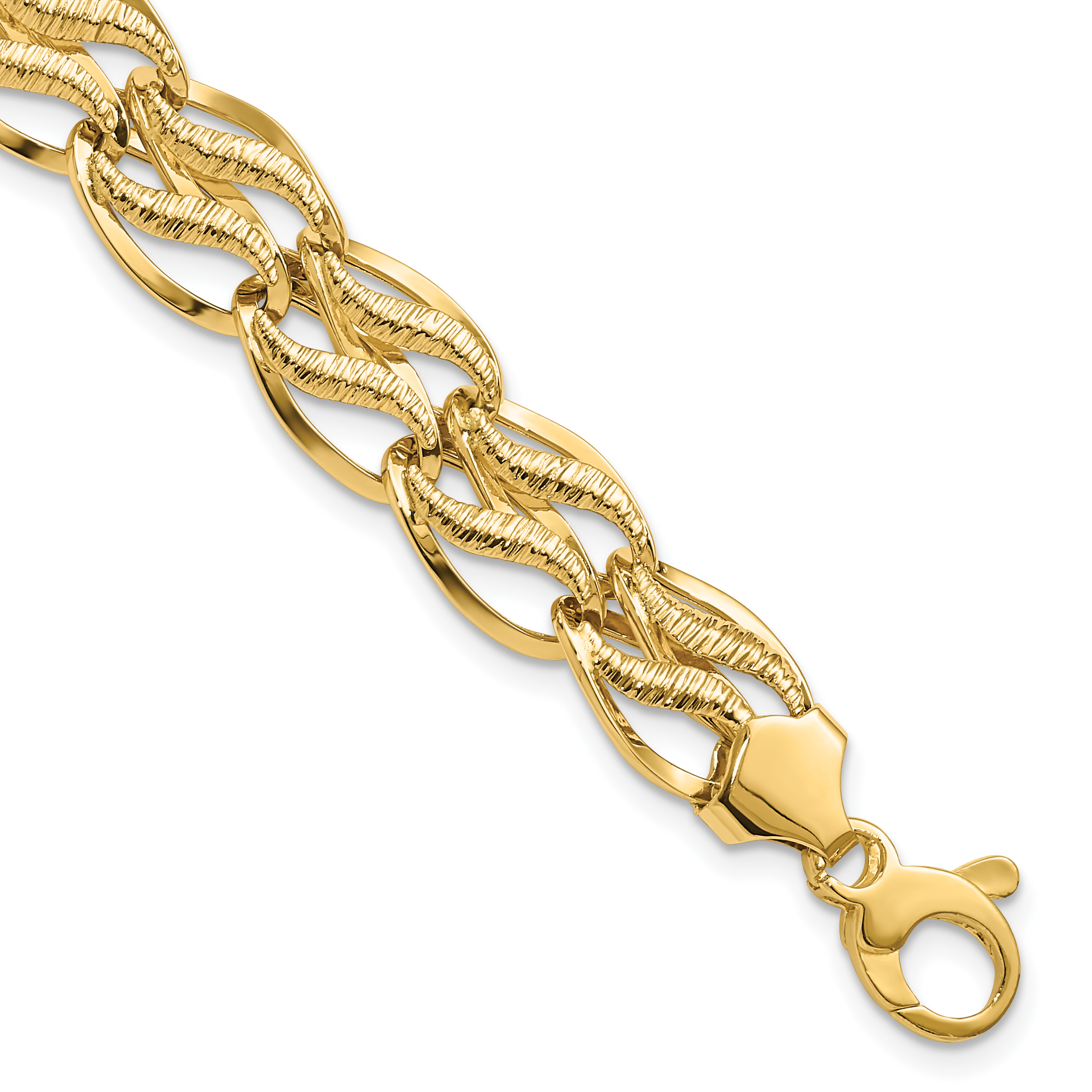 14K 8 inch Fancy Link Bracelet (SF2110-8)