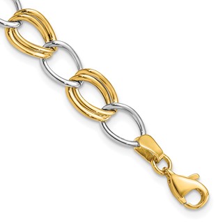 Gold Polished Fancy Link Bracelets