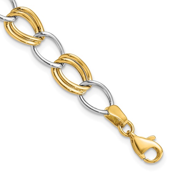 Gold Polished Fancy Link Bracelets