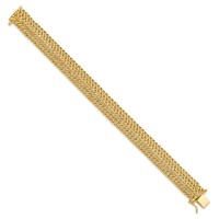 14K Yellow Gold Polished 13mm Fancy Link Bracelet, 7.5" view 2