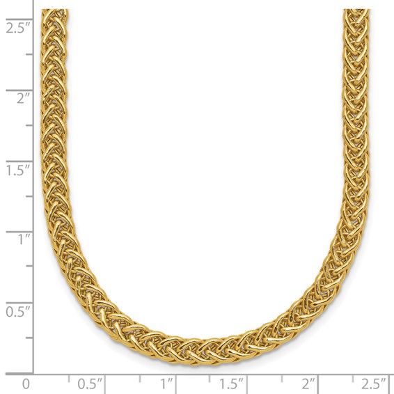 14k Polished 4.3mm Fancy Braided Link 17 inch Necklace