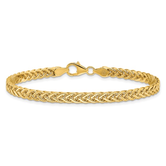 14k Polished 4.3mm Fancy Braided Link 7.5 inch Bracelet