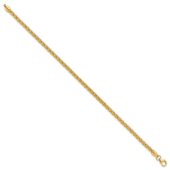 14k Polished 3mm Fancy Braided Link 7.5 inch Bracelet