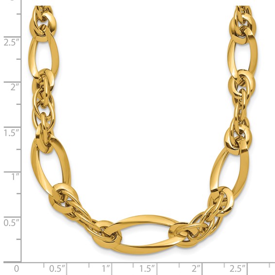 14k Polished Fancy Link 18in Necklace