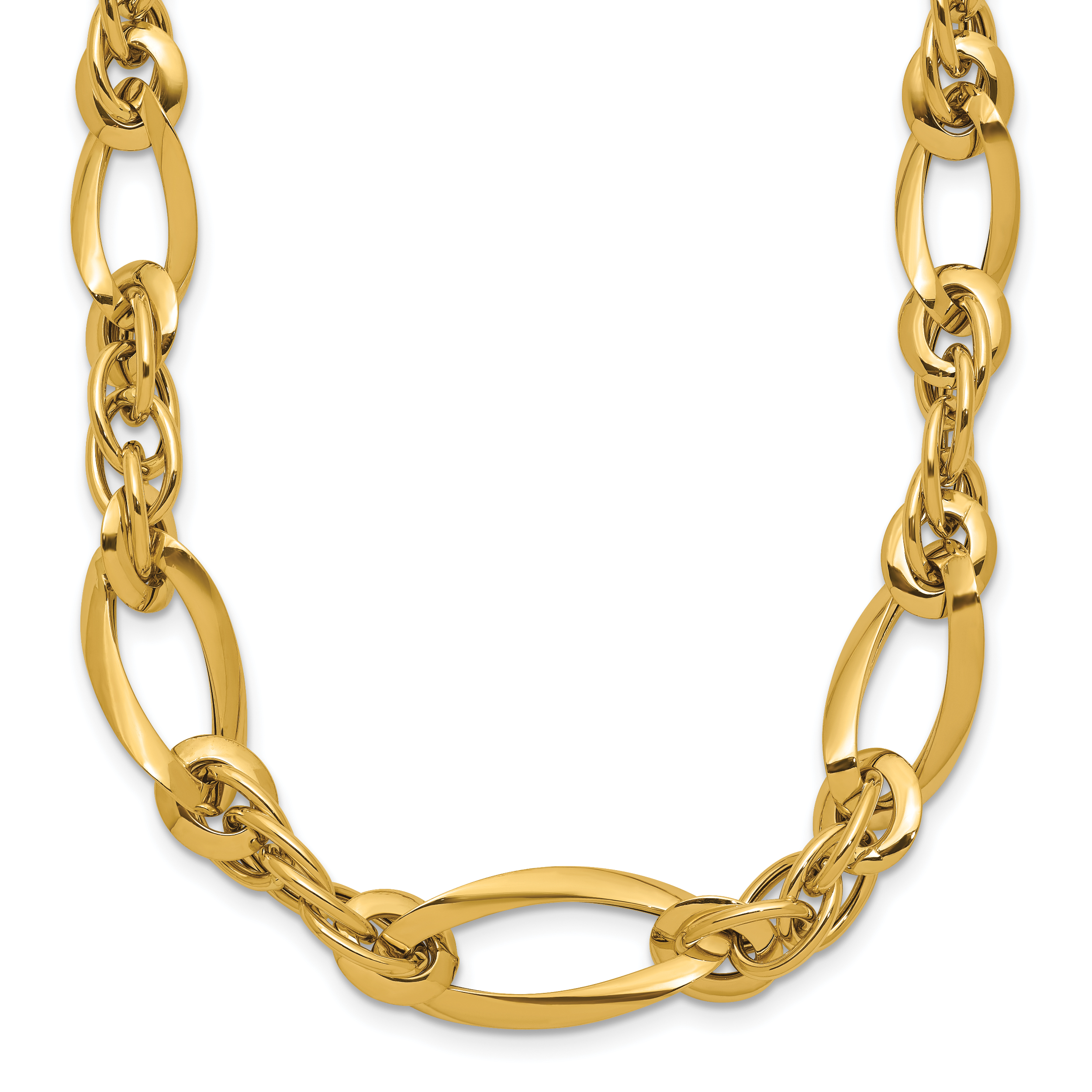 14k Polished Fancy Link 18in Necklace (SF2422-18)