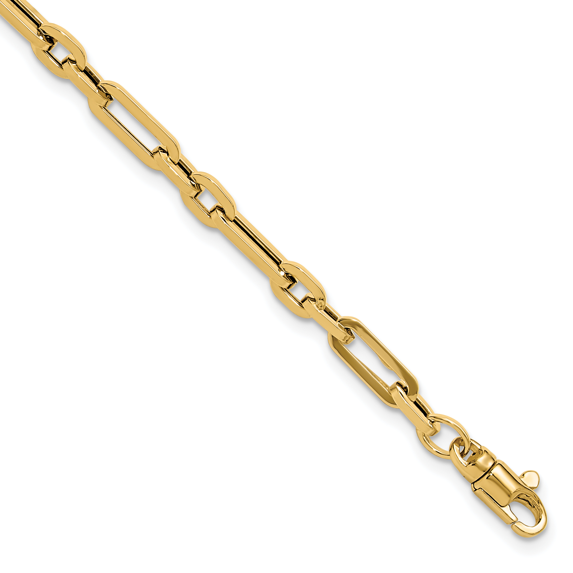14K Polished 5mm Fancy Link 7.5 inch Bracelet (SF2569-7.5)