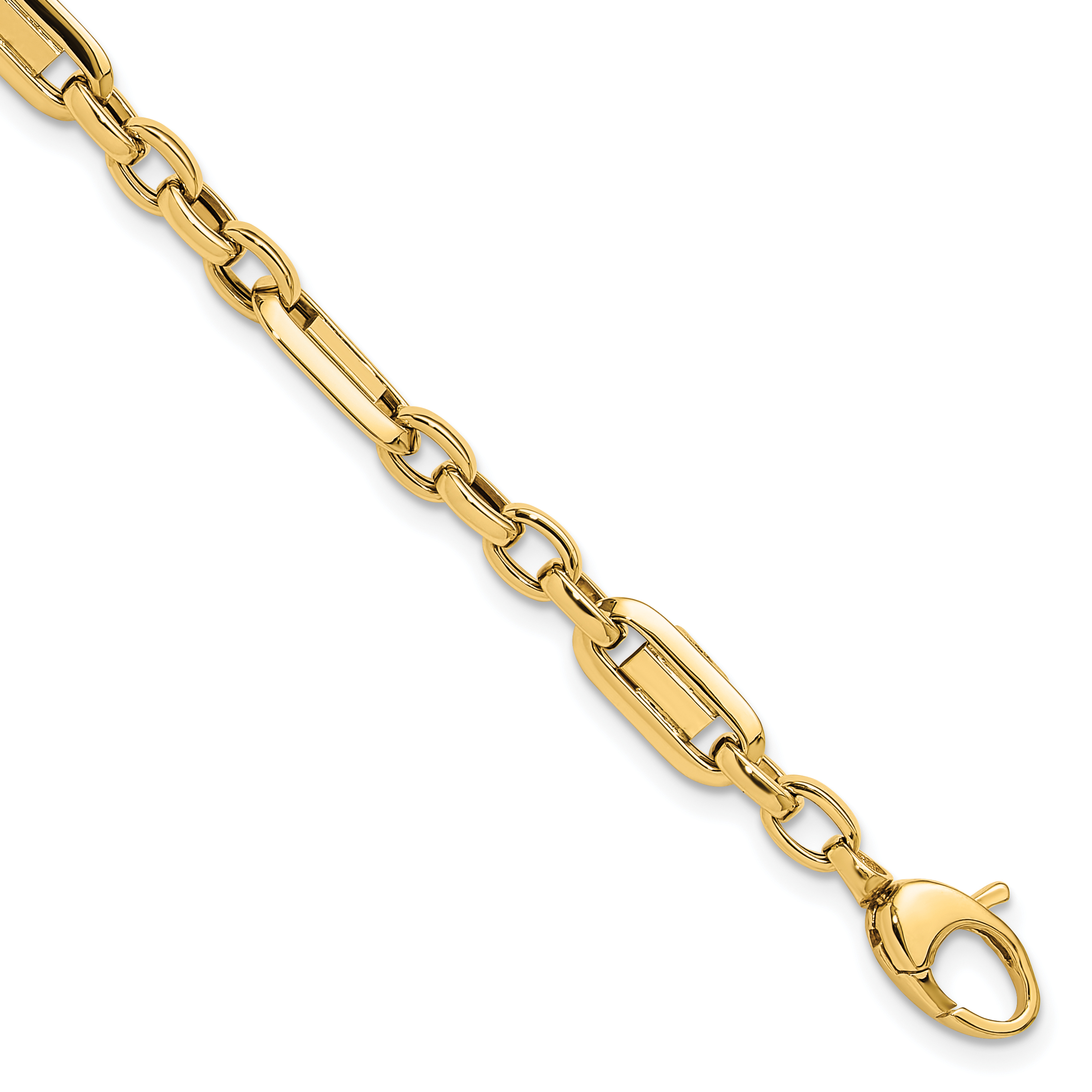 14k Polished Fancy Link 7.5 inch Bracelet (SF2593-7.5)