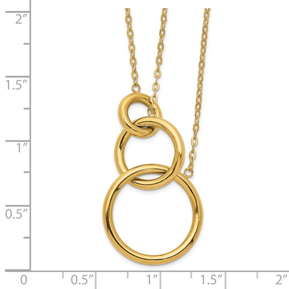 14k Oval Linked Layer Chain Necklace