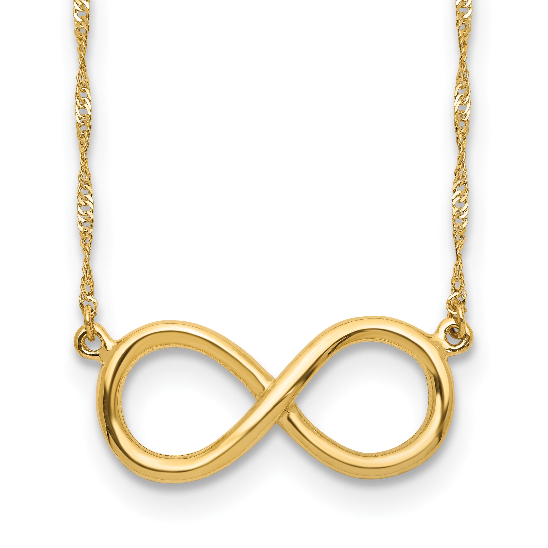 14K Polished Infinity Symbol 16.5 inch Necklace (SF2651-16.5)