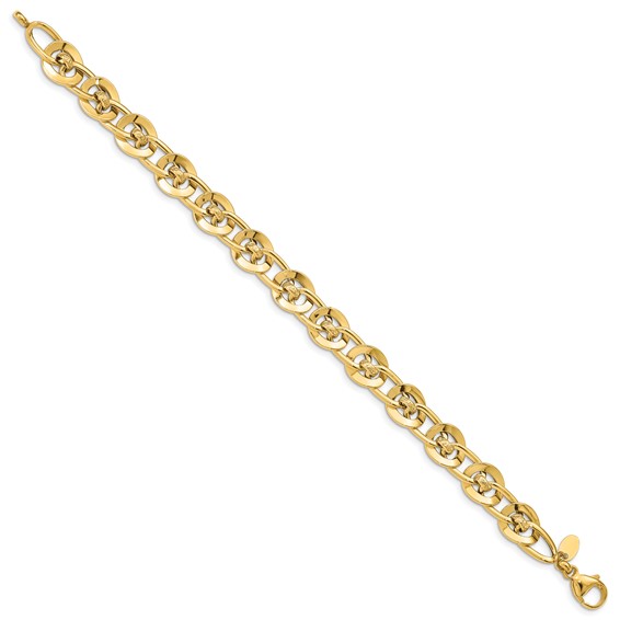 14K Polished Fancy Link Bracelet