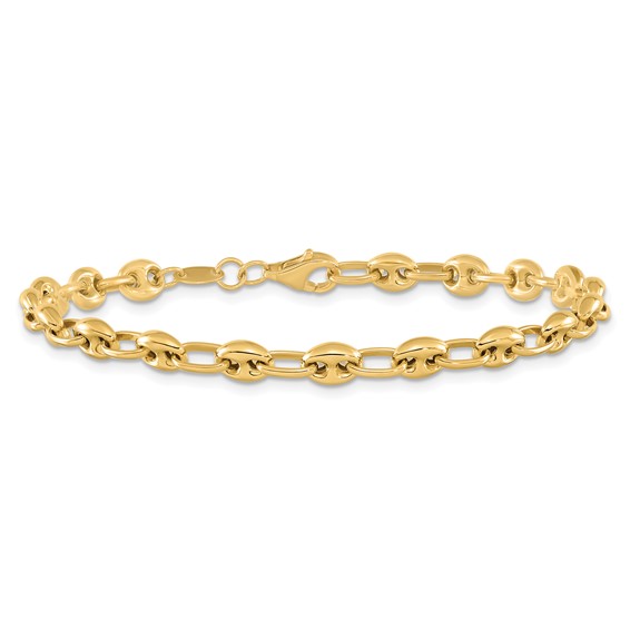 Gold Polished Mariner's Anchor Bracelets