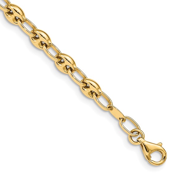 Gold Polished Mariner's Anchor Bracelets