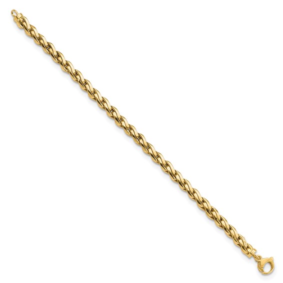 14k Polished 5.5mm Fancy Link 7.5 inch Bracelet