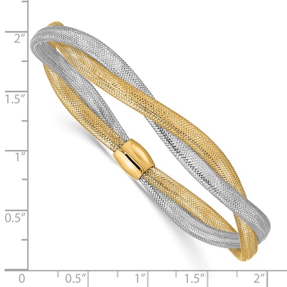 Gold Woven Mesh Stretch Bracelet