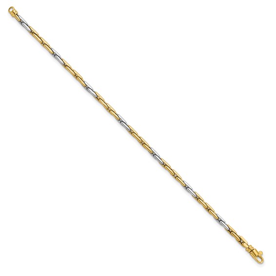 14K Two-Tone Polished 2.5mm Fancy Link 7.5 inch Bracelet