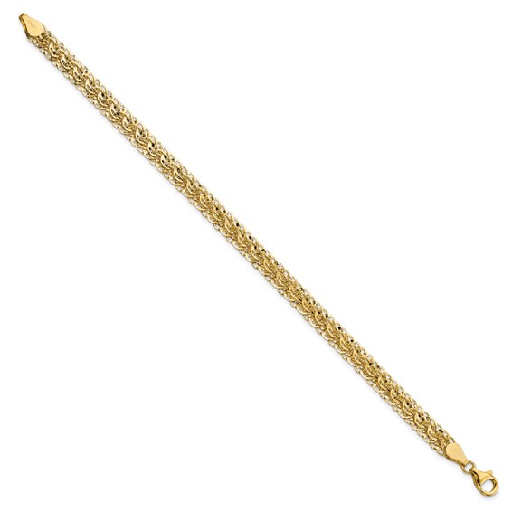 14K Polished D/C Fancy Link Bracelet