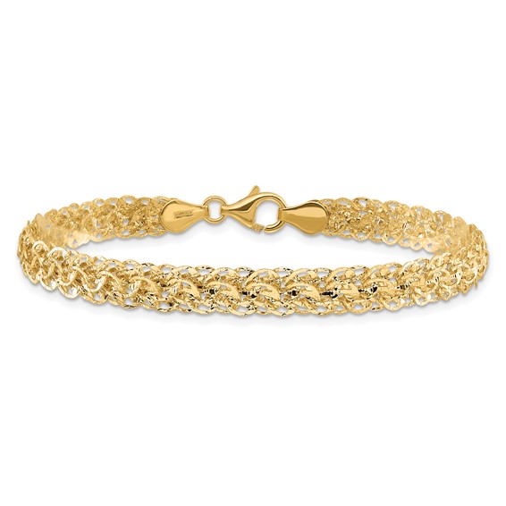 14K Polished D/C Fancy Link Bracelet
