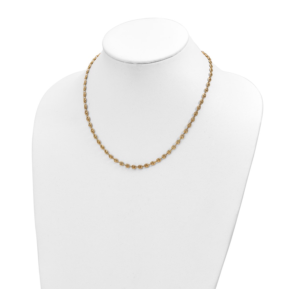 14K Polished 4.5mm Fancy Link 18 inch Necklace (SF2844-18)