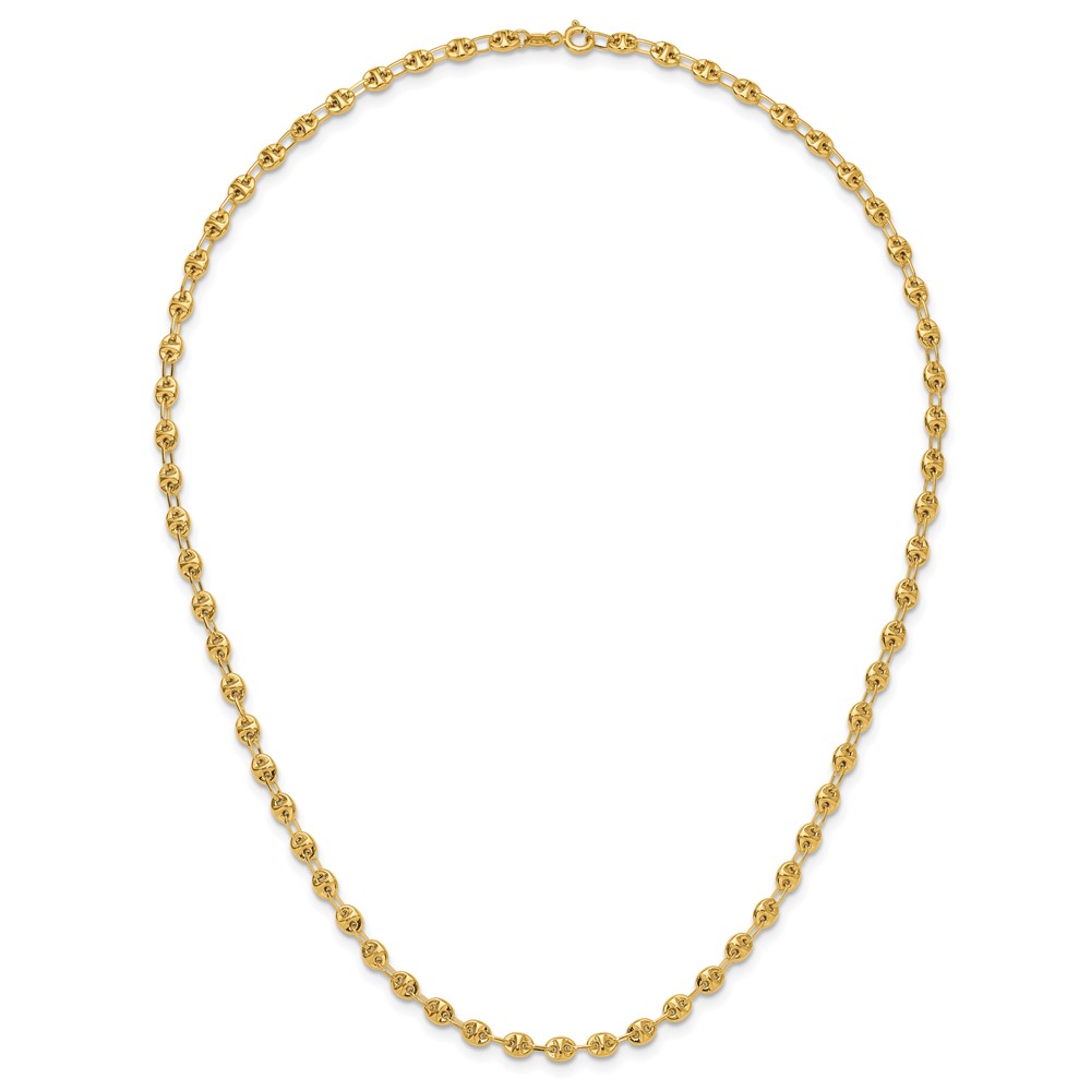 14K Polished 4.5mm Fancy Link 18 inch Necklace (SF2844-18)