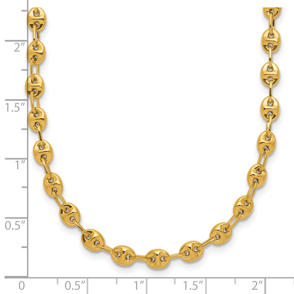 14K Polished 4.5mm Fancy Link 18 inch Necklace (SF2844-18)